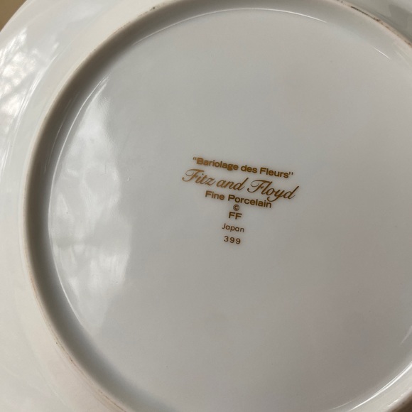 Vintage Fitz and Floyd Gilded Floral Plate - Picture 2 of 2